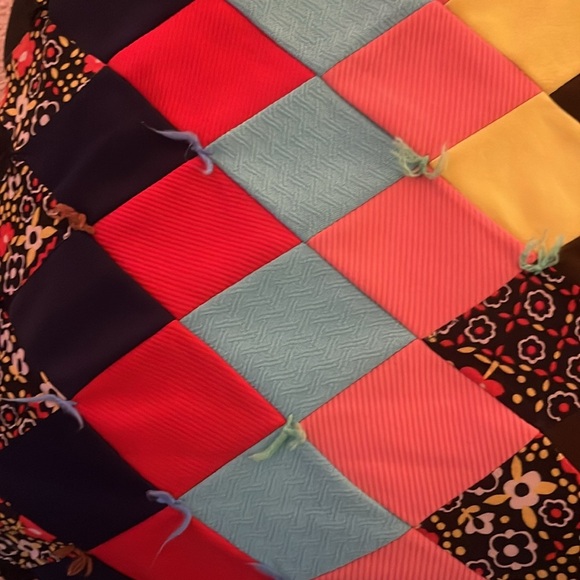 Patchwork Quilt Blanket Handmade Vintage - Picture 6 of 9